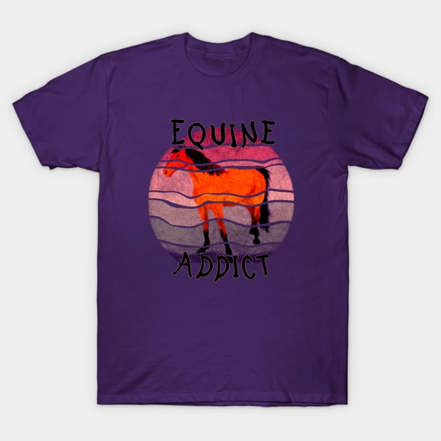 Equine addict N1 - purple T-Shirt by RedHeadAmazona